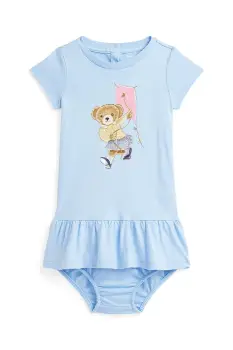Polo Ralph Lauren rochie din bumbac pentru bebelusi imagine