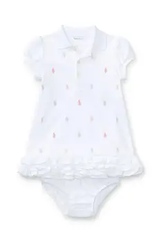 Polo Ralph Lauren rochie din bumbac pentru bebelusi imagine