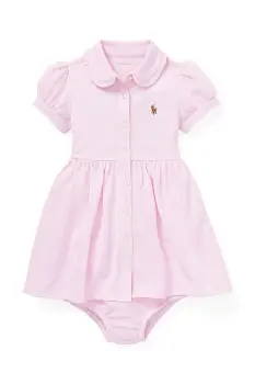 Polo Ralph Lauren rochie din bumbac pentru bebelusi imagine