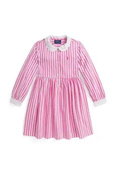 Polo Ralph Lauren rochie din bumbac pentru copii imagine