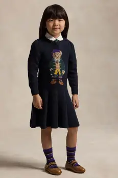 Polo Ralph Lauren rochie din bumbac pentru copii imagine