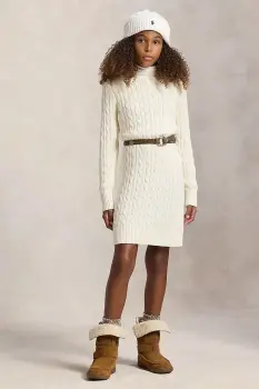 Polo Ralph Lauren rochie din bumbac pentru copii imagine