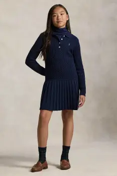 Polo Ralph Lauren rochie din bumbac pentru copii imagine