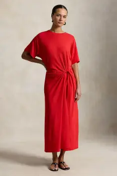 Polo Ralph Lauren rochie din lyocell LYOCELL-KNT-DRESSES imagine