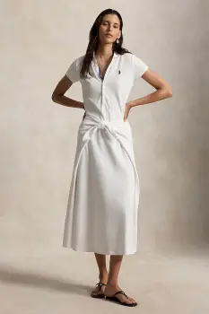 Polo Ralph Lauren rochie evazata de bumbac imagine