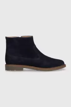 Pom D'api cizme din piele intoarsa pentru copii SISTER BOOTS culoarea albastru marin imagine
