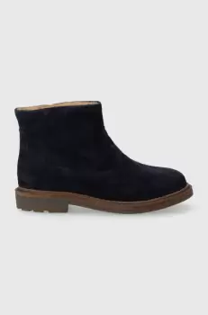 Pom D'api cizme din piele intoarsa pentru copii SISTER BOOTS culoarea albastru marin imagine