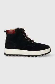 Pom D'api pantofi din piele intoarsa pentru copii FLOW BOOTS culoarea albastru marin imagine