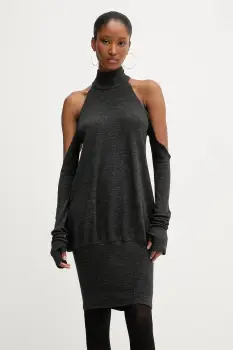 PRESSIAT pulover culoarea gri, light, cu guler, PRE208FW24 imagine