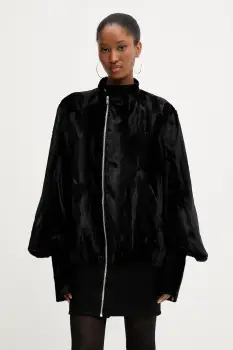 PRESSIAT rochie culoarea negru, mini, oversize, PRE413FW24 imagine