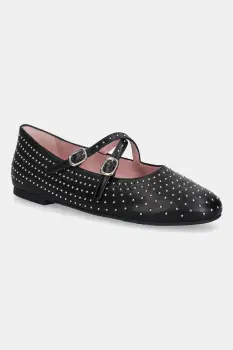 Pretty Ballerinas balerini de piele Nicole culoarea negru, 52559_001 imagine