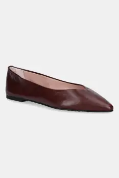 Pretty Ballerinas balerini de piele TYRA culoarea bordo, 52775_002 imagine
