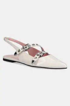 Pretty Ballerinas balerini Ella culoarea bej, cu toc deschis, 52095_A imagine