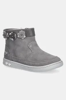 Primigi cizme de iarna pentru copii din piele intoarsa culoarea gri, PLK 69028 imagine