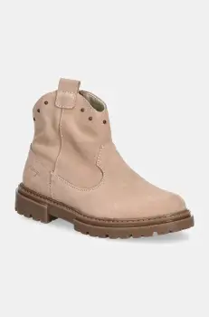 Primigi cizme din piele intoarsa pentru copii culoarea bej, PFS 69098 imagine