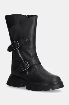 Primigi ghete din piele pentru copii culoarea gri, PND 68763 imagine