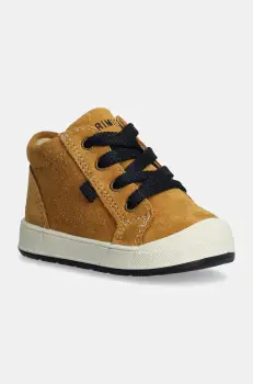 Primigi pantofi din piele intoarsa pentru copii culoarea maro, PQU 68518 imagine