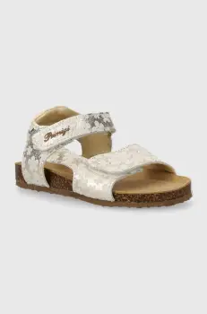 Primigi sandale din piele intoarsa pentru copii culoarea auriu imagine