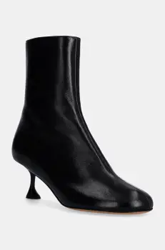 Proenza Schouler cizme de piele Tee Ankle femei, culoarea negru, cu toc cui, PS43232A imagine