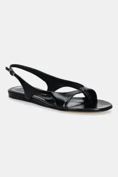 Proenza Schouler sandale de piele Slash culoarea negru, SH252035 imagine