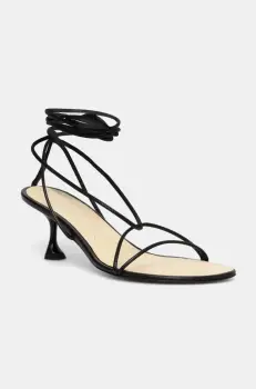 Proenza Schouler sandale de piele Tee culoarea negru, SH251014 imagine