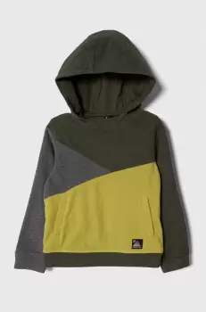 Protest bluza copii PRTBLITS JR culoarea verde, cu gluga, modelator imagine