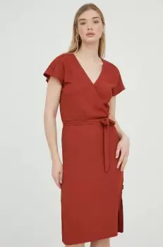 Protest rochie culoarea maro, mini, drept imagine