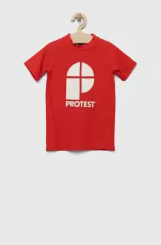 Protest tricou copii PRTBERENT JR culoarea rosu imagine