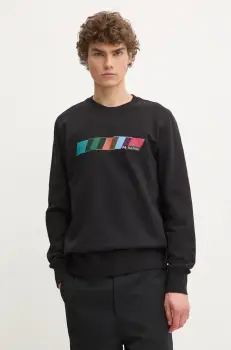 PS Paul Smith bluza barbati, culoarea negru, cu imprimeu, M2R.027R.NP4794 imagine