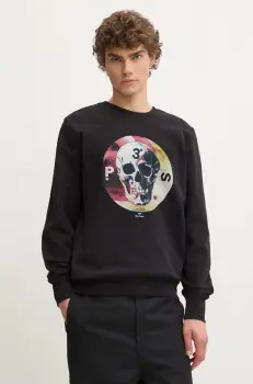 PS Paul Smith bluza barbati, culoarea negru, cu imprimeu, M2R.027R.NP4800 imagine