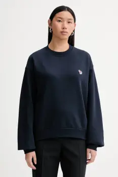 PS Paul Smith hanorac de bumbac culoarea albastru marin, cu imprimeu, W2R-352V-V21116 imagine