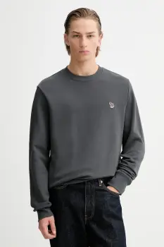 PS Paul Smith hanorac de bumbac culoarea gri, neted, M2R-027RZ-V21116 imagine