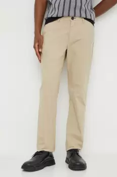 PS Paul Smith pantaloni barbati, culoarea bej, mulata imagine