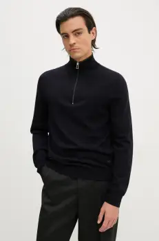 PS Paul Smith pulover de lana barbati, culoarea negru, light, cu guler, M2R.203Y.N21861 imagine