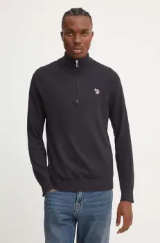 PS Paul Smith pulover din amestec de lana barbati, culoarea negru, cu turtleneck, M2R.531XZ.N22226 imagine
