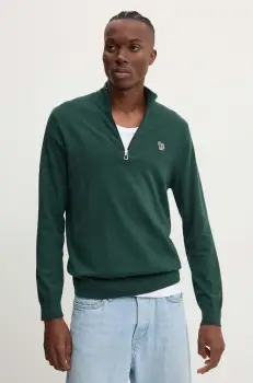 PS Paul Smith pulover din amestec de lana barbati, culoarea verde, cu turtleneck, M2R.531XZ.N22226 imagine