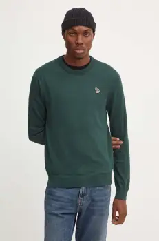 PS Paul Smith pulover din amestec de lana barbati, culoarea verde, light, M2R.530XZ.N22226 imagine