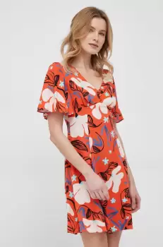 PS Paul Smith rochie culoarea portocaliu, mini, evazati imagine