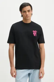 PS Paul Smith tricou din bumbac barbati, culoarea negru, cu imprimeu, M2R.965X.NP4823 imagine