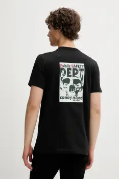 PS Paul Smith tricou din bumbac culoarea negru, cu imprimeu, M2R-010R-TP5260 imagine