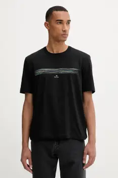 PS Paul Smith tricou din bumbac culoarea negru, cu imprimeu, M2R-220X-TP5447 imagine