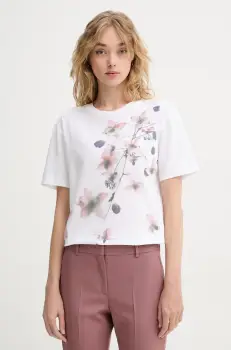 PS Paul Smith tricou din bumbac femei, culoarea alb, W2R.232V.PP5098 imagine