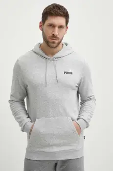 Puma bluza barbati, culoarea gri, cu gluga, cu imprimeu, 680990 imagine