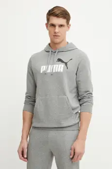 Puma bluza barbati, culoarea gri, cu gluga, cu imprimeu, 684712 imagine