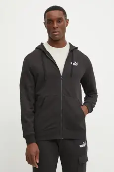 Puma bluza barbati, culoarea negru, cu gluga, cu imprimeu, 682588 imagine