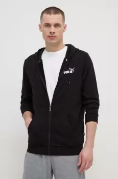 Puma bluza barbati, culoarea negru, cu gluga, neted imagine