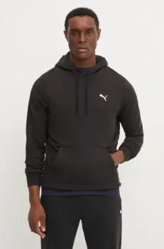 Puma bluza barbati, culoarea negru, cu gluga, neted, 682580 imagine