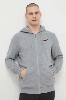 Puma bluza barbati, culoarea negru, cu gluga, neted imagine