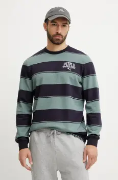 Puma bluza barbati, culoarea verde, modelator, 684647 imagine