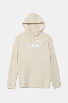 Puma bluza copii ESS No. 1 Logo Hoodie TR culoarea bej, cu gluga, cu imprimeu, 684897 imagine